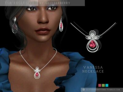 Vanessa Necklace By Glitterberryfly Sims 4 CC