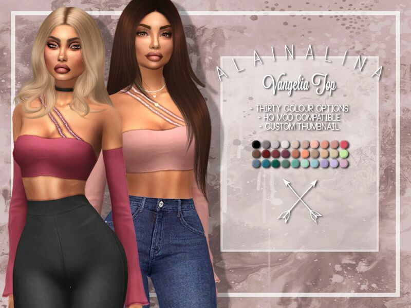 Vangelia TOP By Alainalina Sims 4 CC