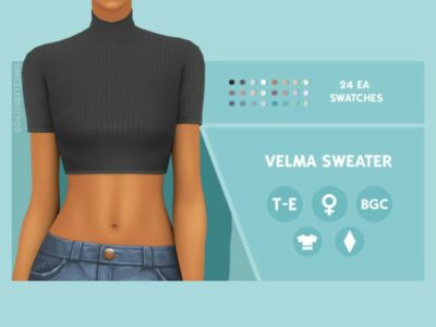 Velma Sweater By Simcelebrity00 Sims 4 CC