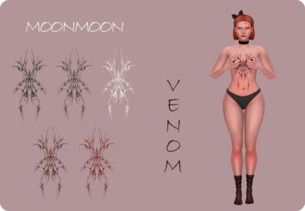 Venom Tattoo By Moonmoonsim Sims 4 CC