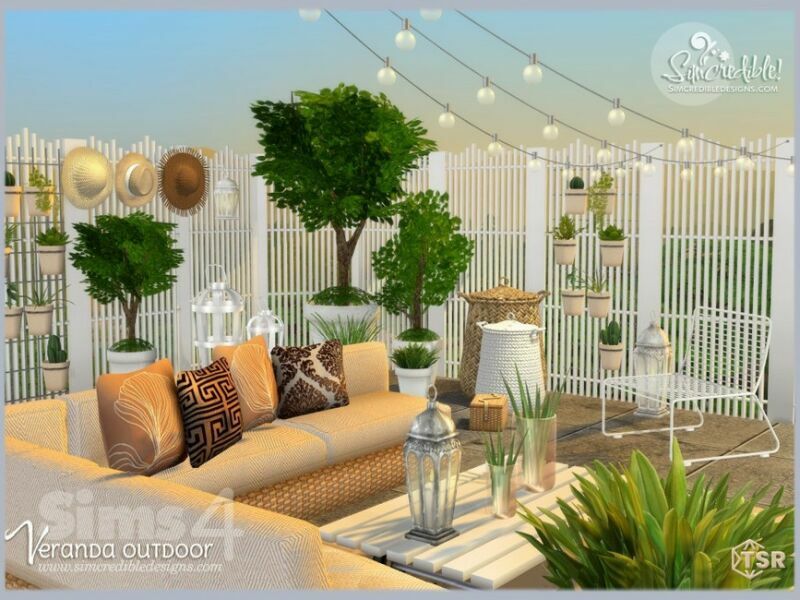 Veranda Extras By Simcredible! Sims 4 CC