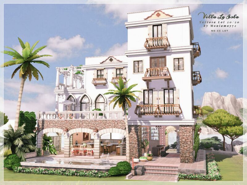 Villa LA Isla Tartosa NO CC By Moniamay72 Sims 4 CC