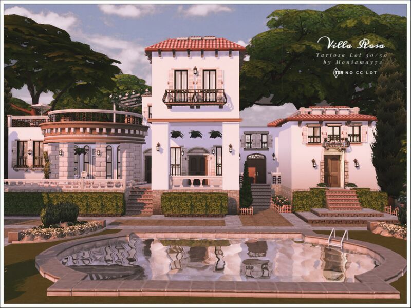 sims 4 cc villa rosa no cc lot by moniamay72 3