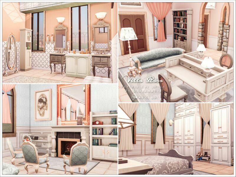 sims 4 cc villa rosa no cc lot by moniamay72 7