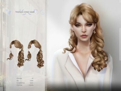 Vintage Curly Hair – ER0520 By Wingssims Sims 4 CC