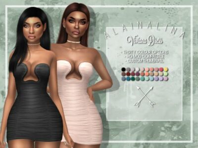 Viviana Dress By Alainalina Sims 4 CC