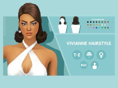 Vivianne Hairstyle By Simcelebrity00 Sims 4 CC