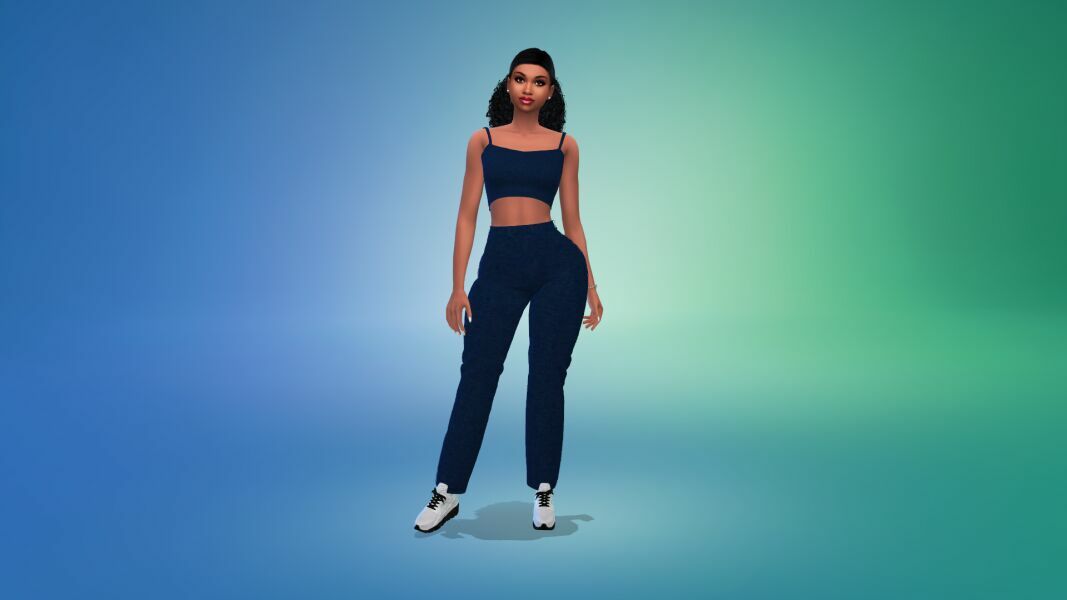 sims 4 cc vtk af the casual comfy top high waisted jeans hq outfit by vtk 10