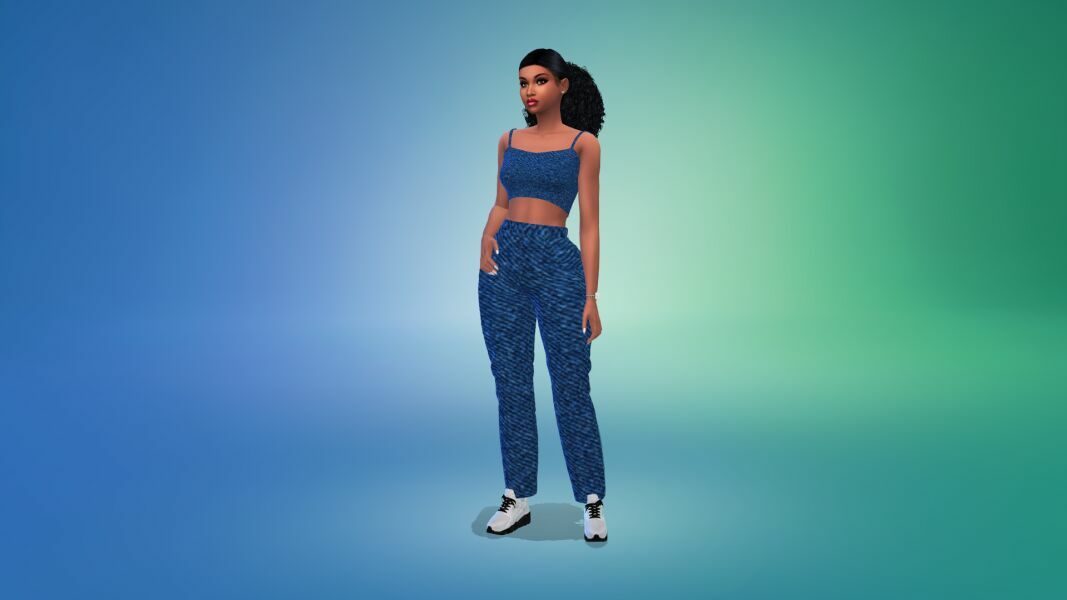 sims 4 cc vtk af the casual comfy top high waisted jeans hq outfit by vtk 3