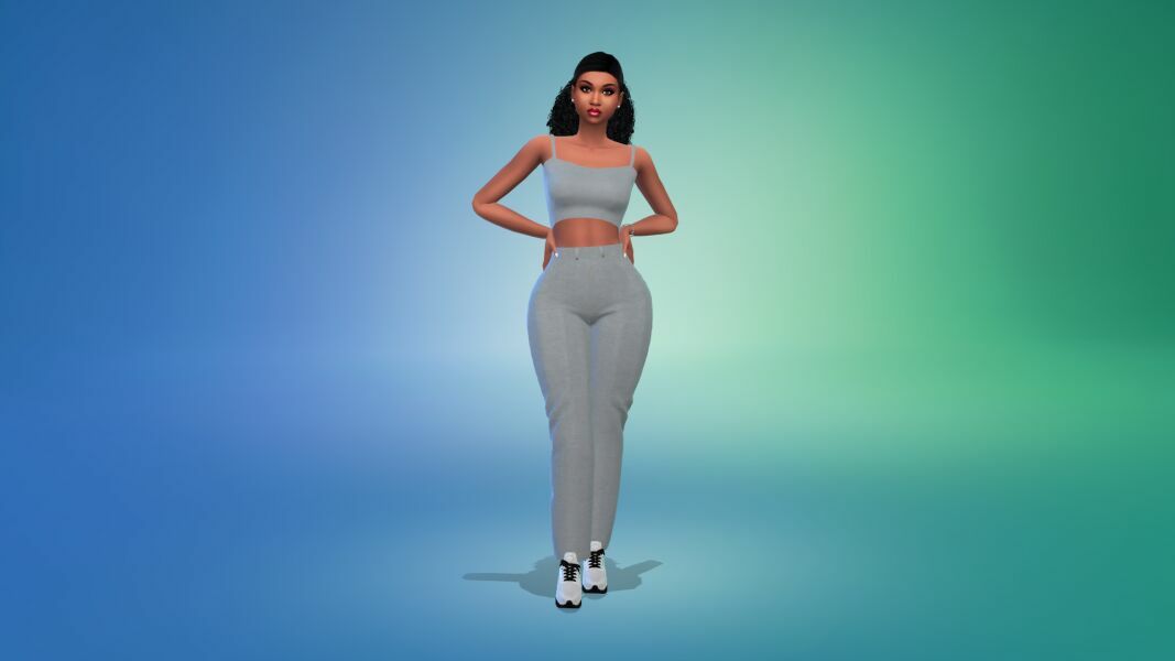 sims 4 cc vtk af the casual comfy top high waisted jeans hq outfit by vtk 6