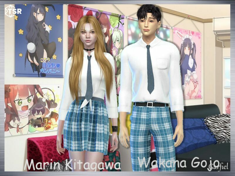 sims 4 cc wakana gojo by garfiel 2