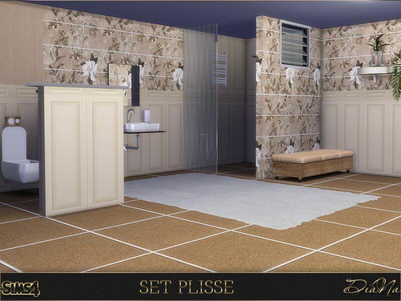 sims 4 cc wall and floor tile set plisse by dianasims 3