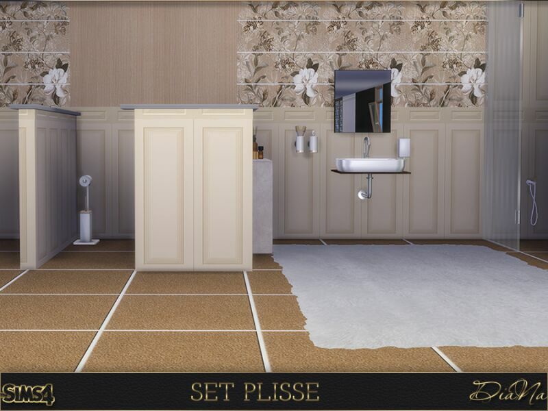 sims 4 cc wall and floor tile set plisse by dianasims 4