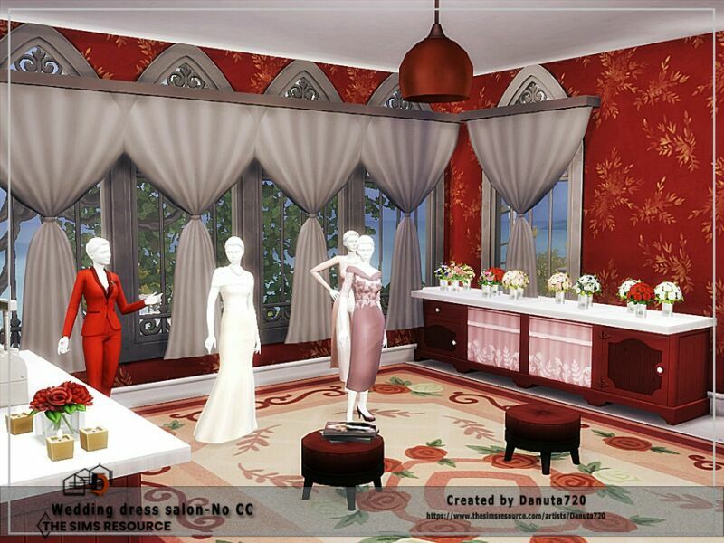 sims 4 cc wedding dress salon no cc by danuta720 5