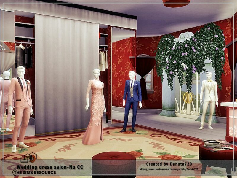 sims 4 cc wedding dress salon no cc by danuta720 6