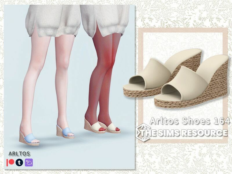 Wedge Sandals / 164 By Arltos Sims 4 CC