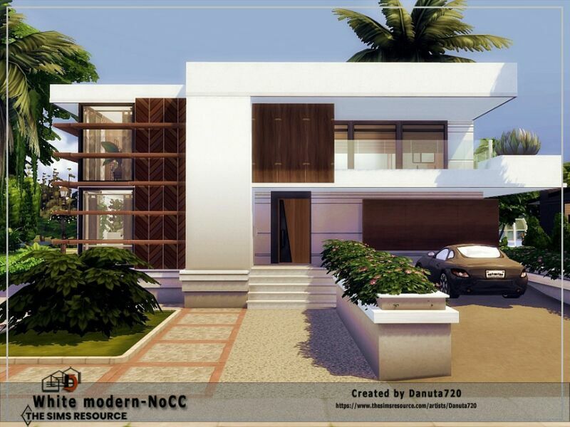 White Modern – NO CC By Danuta720 Sims 4 CC