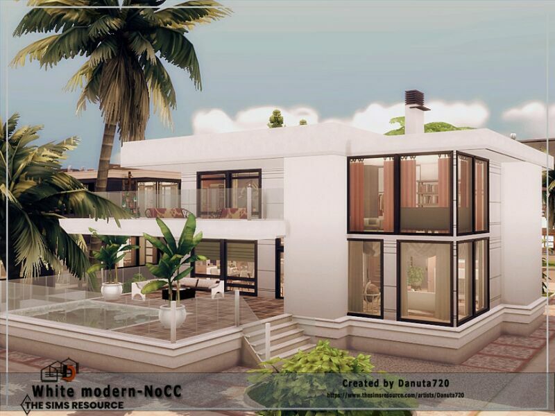 sims 4 cc white modern no cc by danuta720 2