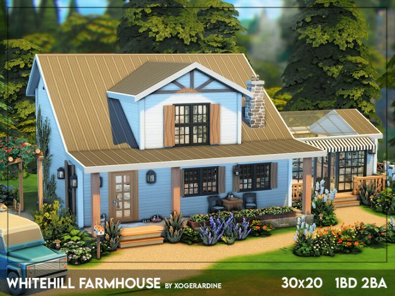 Whitehill Farmhouse (NO CC) By Xogerardine Sims 4 CC