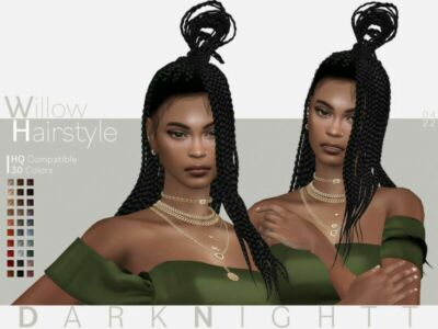 Willow Hairstyle By Darknightt Sims 4 CC