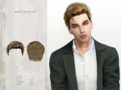 Wings-Er0313-Slicked Back Hairstyle By Wingssims Sims 4 CC