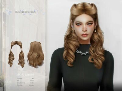 Wings-Er0505-Dignified Curly Hair By Wingssims Sims 4 CC