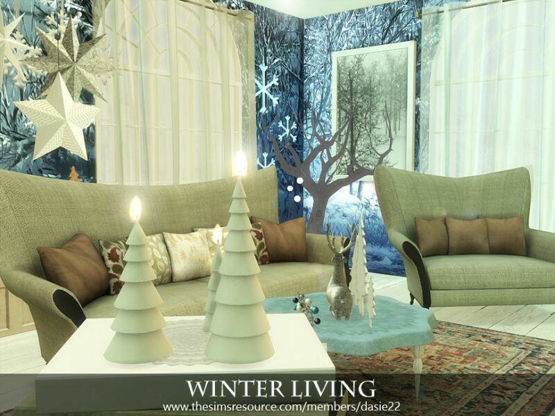 sims 4 cc winter living by dasie2 3