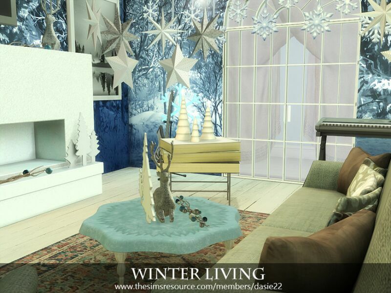 sims 4 cc winter living by dasie2 4