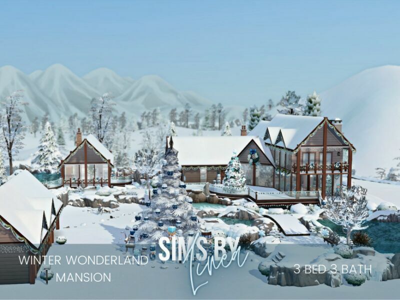 Winter Wonderland Mansion By Simsbylinea Sims 4 CC