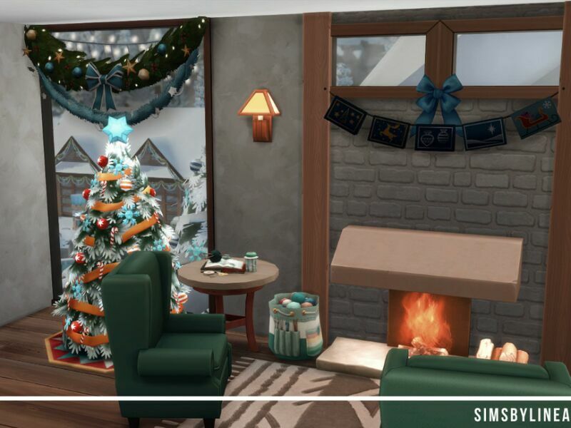 sims 4 cc winter wonderland mansion by simsbylinea 6