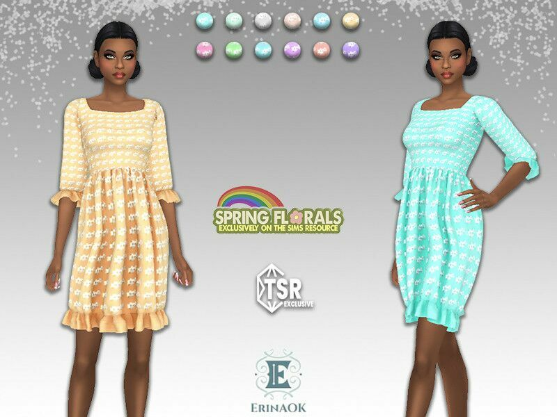 Womens Dress 031124 By Erinaok Sims 4 CC