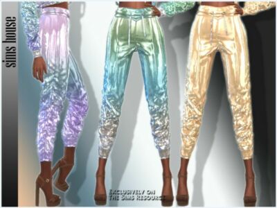 Women’S Holographic Pants Sims 4 CC