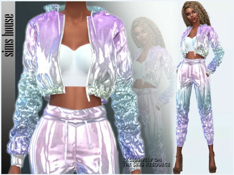 sims 4 cc womens holographic pants 2