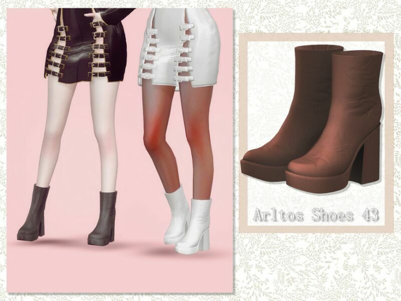 Wrinkle Boots / 43 By Arltos Sims 4 CC