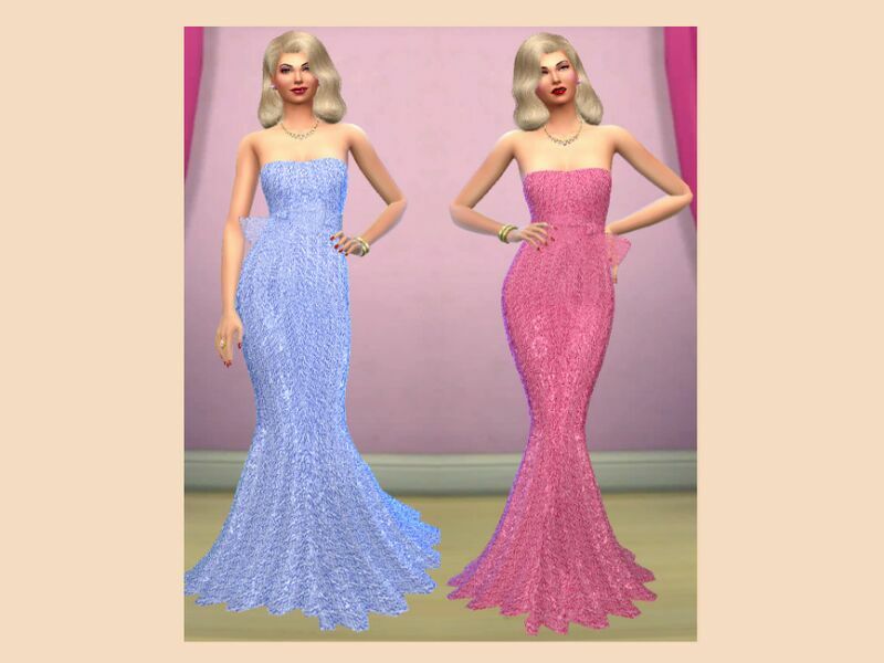 sims 4 cc ws female marylins wedding dress rc by watersim44 2