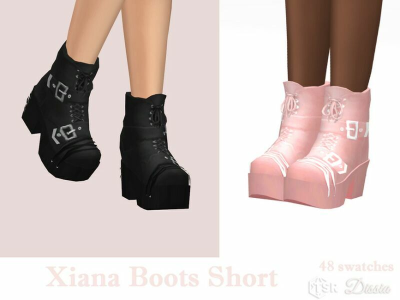 Xiana Boots (Short) By Dissia Sims 4 CC