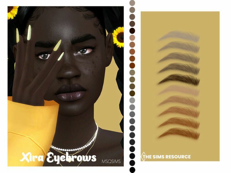 Xira Eyebrows By Msqsims Sims 4 CC