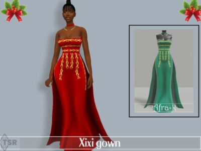 Xixi Gown By Akaysims Sims 4 CC