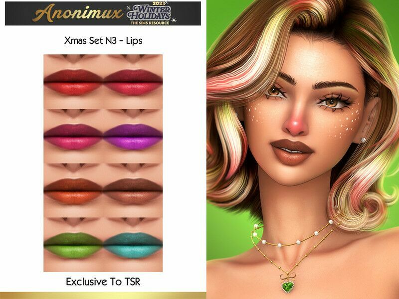 Xmas SET N3 – Lips Sims 4 CC