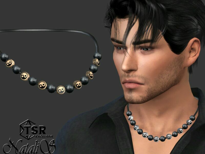 YIN Yang Mens Necklace By Natalis Sims 4 CC