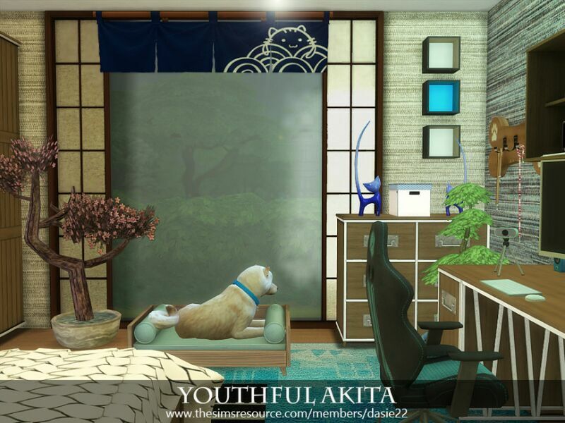 sims 4 cc youthful akita by dasie2 4