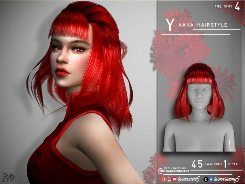 Yvana Hairstyle By Mazero5 Sims 4 CC