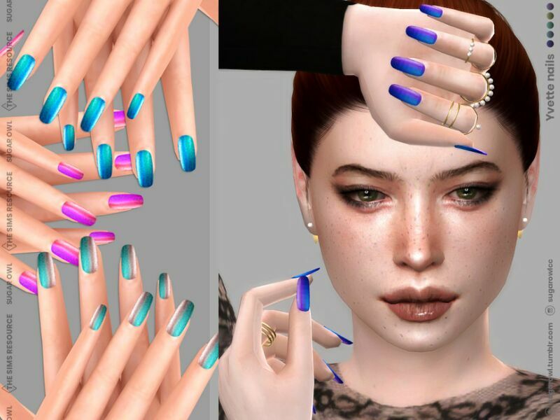 Yvette Nails Sims 4 CC