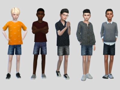 Zack Denim Shorts Boys By Mclaynesims Sims 4 CC