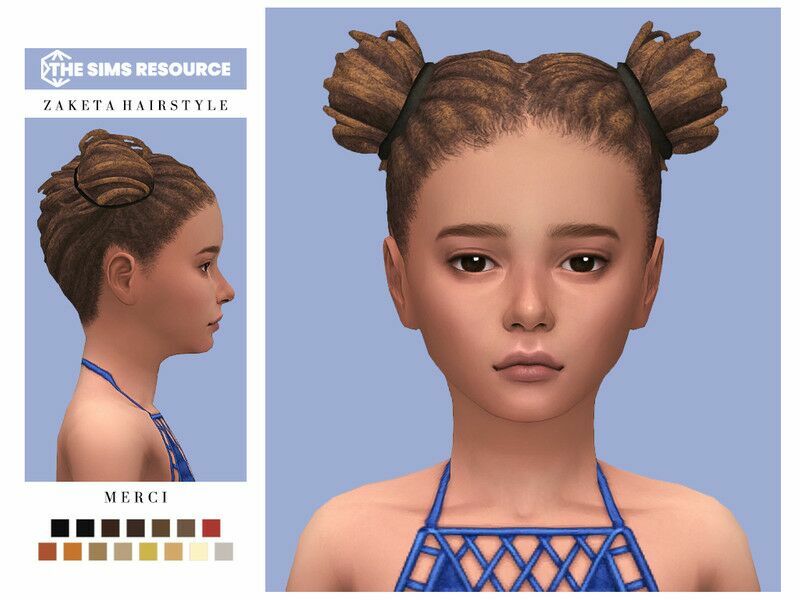 Zaketa Hairstyle For Child By -Merci- Sims 4 CC