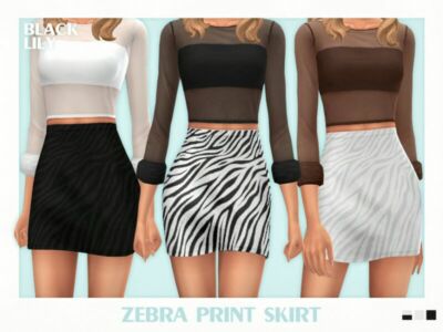 Zebra Print Skirt Sims 4 CC