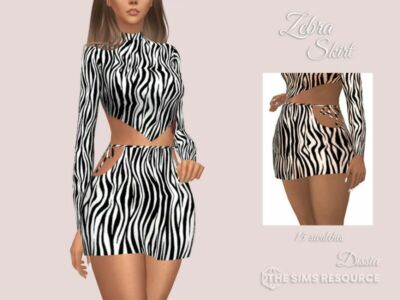 Zebra Skirt By Dissia Sims 4 CC