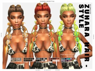 Zuhara Hairstyle Sims 4 CC