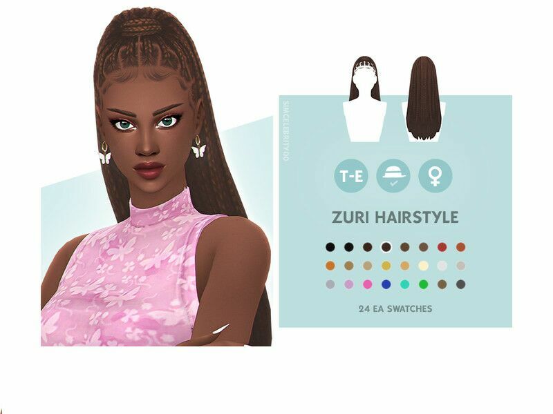 Zuri Hairstyle – / Female Sims 4 CC