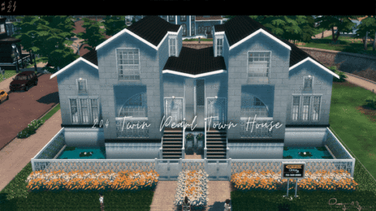 204 Twin Pearl Town House By Prettyvalidgames Sims 4 CC